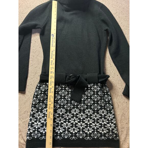 Venus Sweater Dress Women's Medium Belted Turtleneck Academia Preppy - Picture 2 of 7